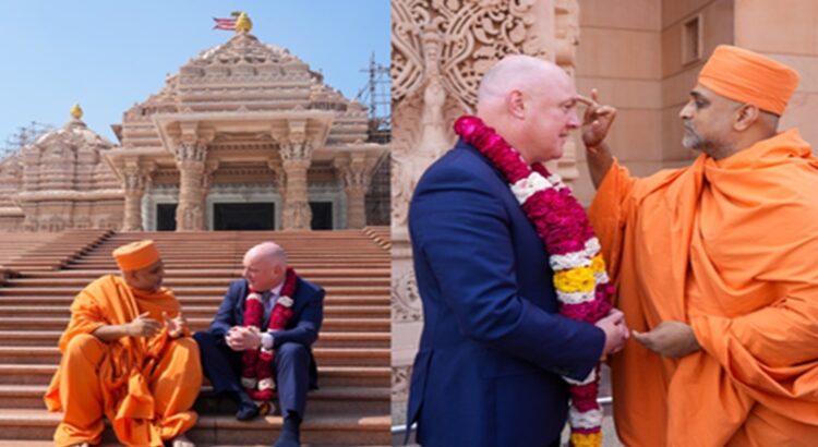 न्यूजीलैंड के प्रधानमंत्री क्रिस्टोफर लक्सन ने भारत दौरे के दौरान अक्षरधाम मंदिर, गुरुद्वारा रकाब गंज साहिब और इंडिया गेट का किया दौरा