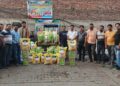 केदारनाथ भंडारे के लिए ओम् महादेव कांवड़ सेवा दल को ₹1,01,000 की राशन सामग्री भेंट