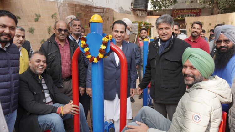 Manish Tewari Inaugurates Open-Air Gym in Behlana Village