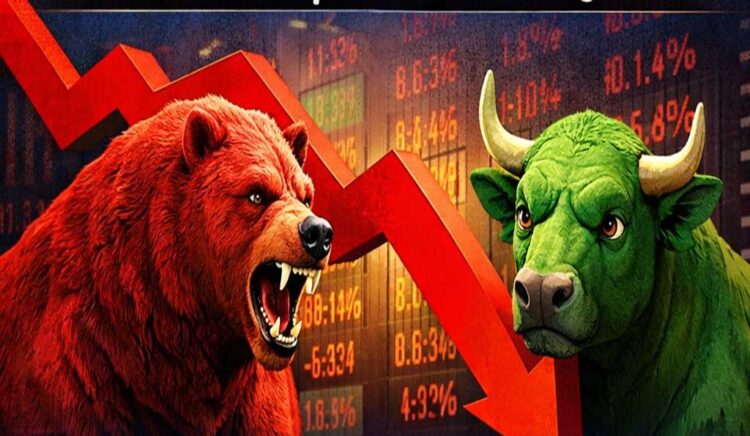 तीन दिन की तेजी के बाद शेयर बाजार में गिरावट, सेंसेक्स-निफ्टी लाल निशान में खुले