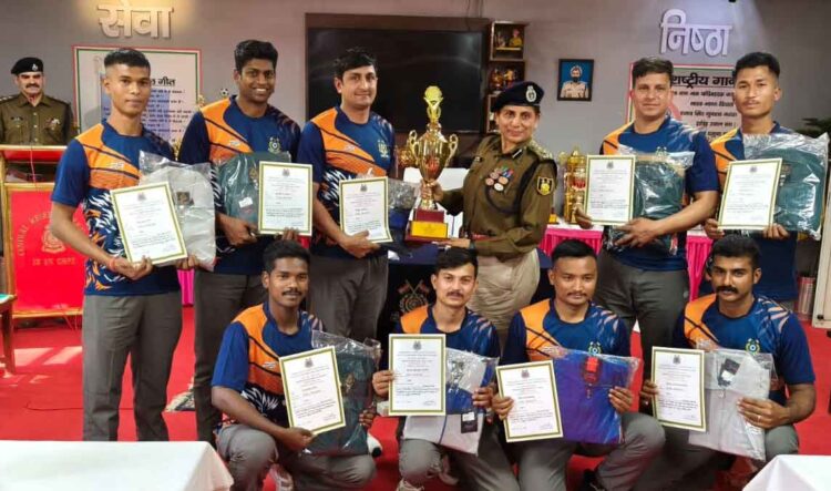 CRPF की 13वीं बटालियन का खेल के मैदान में शानदार प्रदर्शन