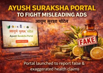 HEALTH & REGULATION: Over 10,000 Complaints Logged on Ayush Suraksha Portal for Misleading Ads