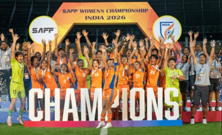 Champs Again! Indian Women’s Football Team Lifts SAFF Championship 2026 Trophy; PM Modi Applauds Historic Win