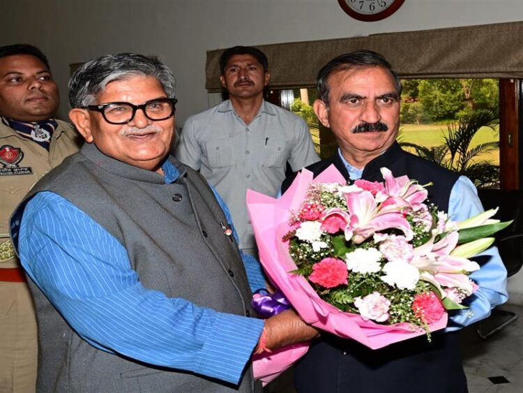Himachal CM Sukhu Meets Punjab Governor, Presses for 7.19% Share in Chandigarh and BBMB Dues