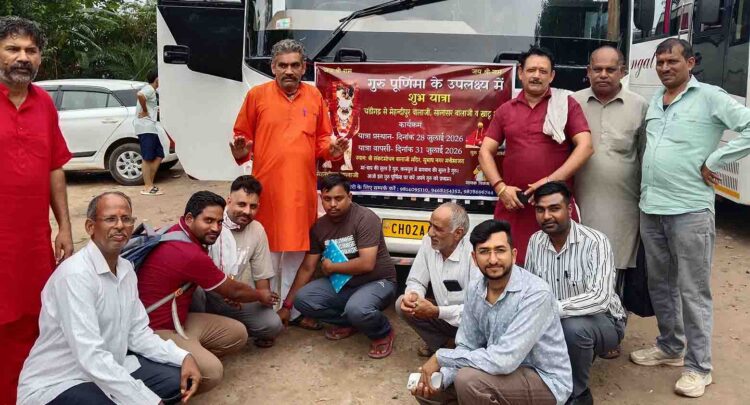 Devotees Leave from Chandigarh for Mehandipur Balaji, Salasar Balaji and Khatu Shyam Pilgrimage on Guru Purnima