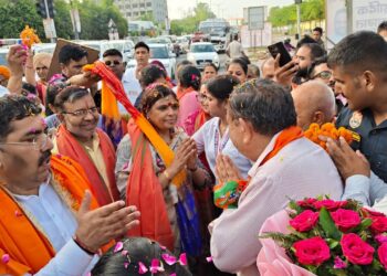 करनाल में भाजपा प्रदेश अध्यक्ष डॉ. अर्चना गुप्ता का भव्य स्वागत, कार्यकर्ताओं से बूथ मजबूत करने का आह्वान