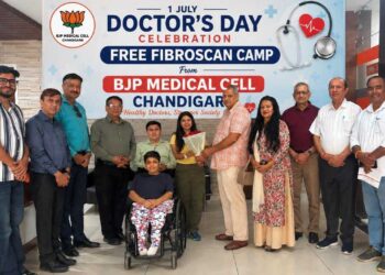 ‘Pillars of Humanity’: BJP Medical Cell Marks Doctors’ Day with Free FibroScan Camp in Chandigarh