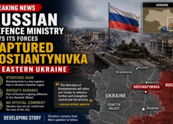 Russia Claims Control of Key Eastern Ukrainian City Kostiantynivka