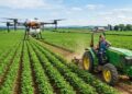 Drone Agriculture Tractor Field Farmring