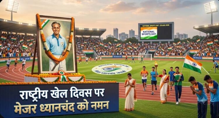 राष्ट्रीय खेल दिवस पर मेजर ध्यानचंद को नमन, नेताओं ने खेल संस्कृति और फिट इंडिया का दिया संदेश