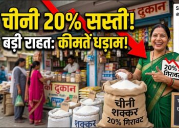जमाखोरी पर सख्ती से चीनी के दामों में 20% तक गिरावट, सरकार ने आपूर्ति बढ़ाने के लिए उठाए कदम