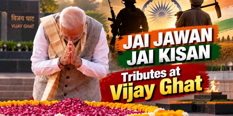 PM Modi Pays Homage to Lal Bahadur Shastri at Vijay Ghat on Birth Anniversary