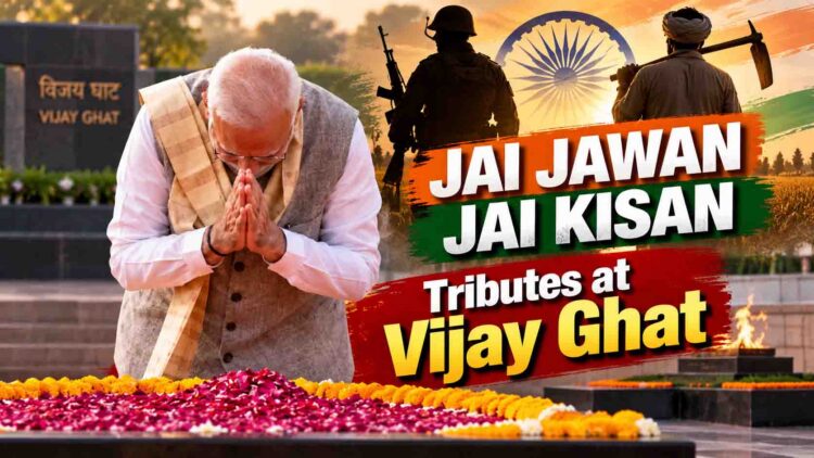 PM Modi Pays Homage to Lal Bahadur Shastri at Vijay Ghat on Birth Anniversary